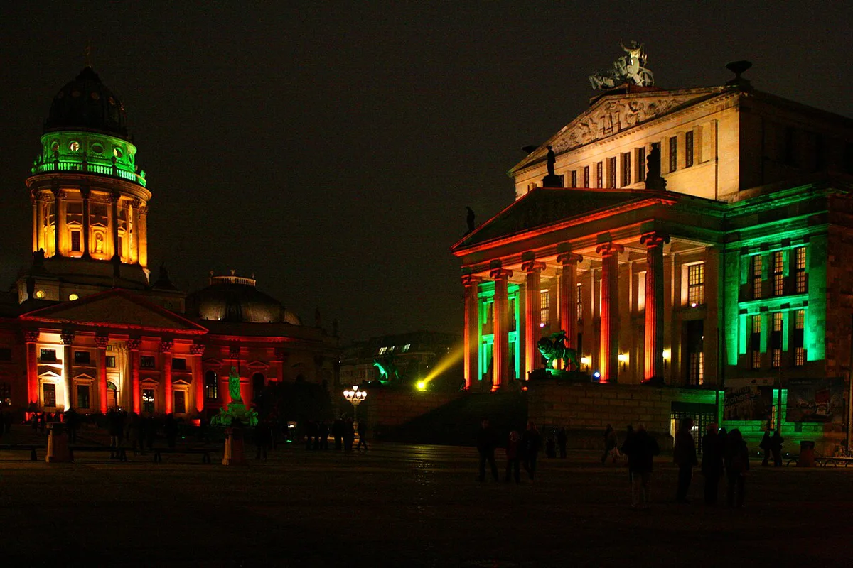 Gendarmenmarkt illuminated during Festival of Lights, Germany — 1